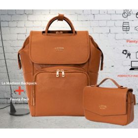 Large Capacity Multifunctional Shoulder PU Backpack (Option: Set5)