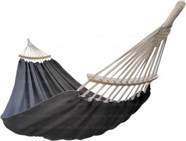 Brazilian Double Hammock 2 Person Extra Large 220x160cm Total Length 330cm Load 500lb Canvas Cotton Hammock for Patio Porch Garden Backyard Loung (size: Dim Grey XX-Large)